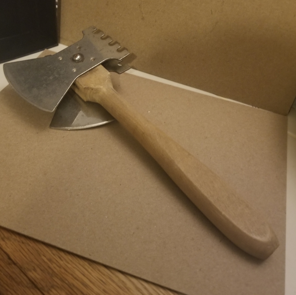 Antique meat tenderizer.